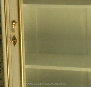 Armoire de vitrine de salon en acajou, mobilier classique sculpté, armoire française, indonésie - Product Image 4