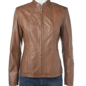 Acogedora chaqueta de invierno de talla grande XL de estilo Vintage para mujer, tela de lana impermeable, cierre de cremallera, Material de cuero relleno de poliéster - Product Image 1