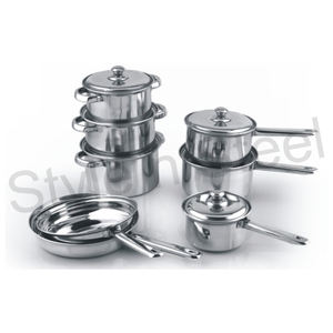 Juego de Utensilios de Cocina de 10 Piezas en Acero Inoxidable con Olla Lechera y Doble Asa para Cocina - Product Image 1