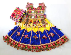 Многоцветный хлопок, традиционный Navratri Chaniya Холи-Sanedo Chaniya Холи-Navratri Chaniya Холи