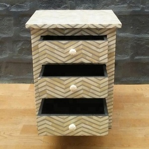 Mejor venta de hueso de incrustación de lado de la cama cajones - Product Image 5