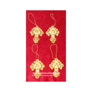 Indian Christmas Hanging, Zari Christmas Tree Ornament - Product Image 1