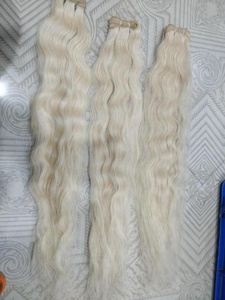 Yannai — cheveux blonds, trame faite à la MACHINE, en vrac, sortie d'usine, 2018 - Product Image 5