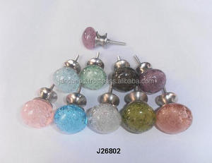 Poignées de meuble très vendues, bouton en verre avec base en laiton, disponible dans toutes les couleurs, poignées pour tiroirs, décoration de la maison, du bureau et de la cuisine - Product Image 2