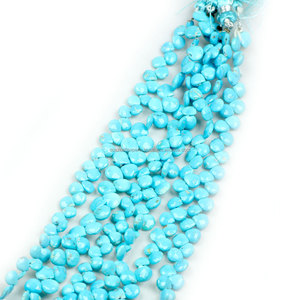 Perles de coupe de poire en vrac turquoise pour la fabrication de bijoux taille 2mm couleur bleue composée de cristal de verre pierre naturelle pour chalumeau - Product Image 2