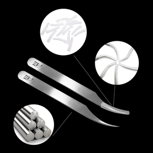 Lot de 5 pinces à cils pour extensions, droites et courbées, avec pointe fine, outil d'application pour extensions de cils 2026 - Product Image 5