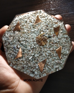Wholesaler Manufacturer of Feng Shui Style Larimar <b>Crystal</b> Chips Orgonite <b>Coasters</b> Agate Type Orgone Products on Sale - Product Image 2