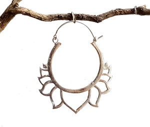 Increíbles pendientes de aro tribales bohemios de plata para mujer, pendientes de aro compatibles con regalo de compromiso de fiesta de boda de latón indio para mujer - Product Image 3