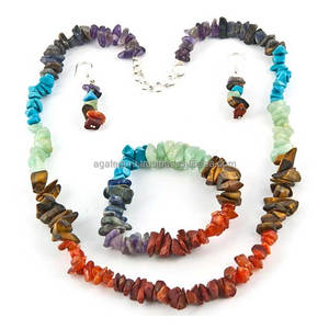 Seven <b>Chakra</b> Chips Necklace Set - Product Image 1
