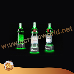 Présentoir à vin en métal led, porte-bouteilles de vin, comptoir d'exposition de vin - Product Image 4