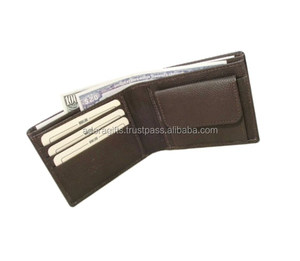 Portefeuille de luxe pour hommes fait à la main avec blocage RFID nouveauté en cuir véritable sac à main pour hommes fermeture à glissière Style Vintage unisexe Polyester - Product Image 1