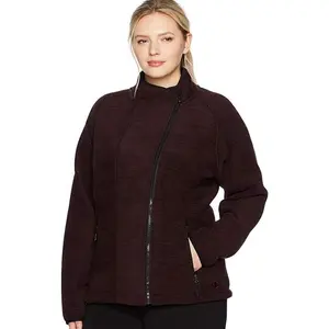 new winter warm windbreak women knitted polo soft shell jacket for outdoor use - softshell