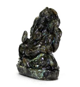 รูปปั้นพระพิฆเนศแกะสลักทางศาสนาทำด้วยมือศิลปะอัญมณีธรรมชาติสำหรับสะสมกำหนดขนาดเองได้มีอินเดีย - Product Image 3