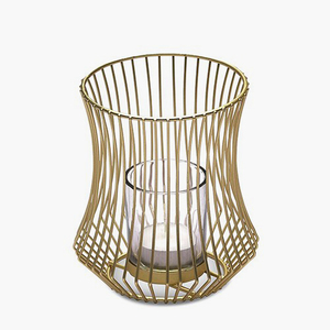 Bougeoirs vintage en fil de fer, supports de bougies - Product Image 1