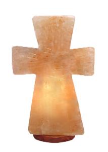 Lámpara de sal del Himalaya en forma de cruz Pakistán - Product Image 2