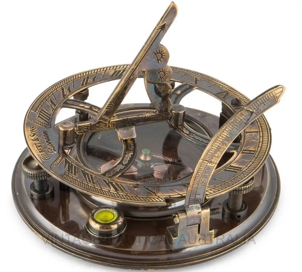 Bussola in legno Vintage scatola nautica antica meridiana regalo orologio marittimo marino meridiana bussola CHCOM445