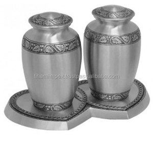 Urne pour adulte avec finition en émail, pour crémation, pour les cendres humaines et les fournitures funérailles - Product Image 1