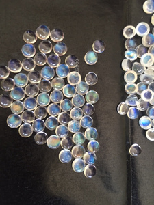 หินมูนสโตนสีรุ้งเปล่งประกายธรรมชาติขนาด8มม. ลูกปัดอัญมณีทรงหลวมสำหรับเครื่องประดับ - Product Image 2