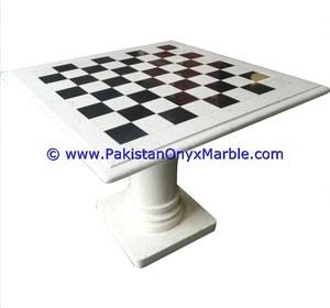 Table basse moderne en marbre avec figurines d'échecs en pierre naturelle de haute qualité, fournisseur exportateur pour usage ludique - Product Image 6