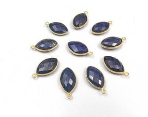 Último conector de bisel de plata esterlina 925, Conector de bisel de fianza única de lapislázuli Natural para proveedor al por mayor, precio ODM OEM - Product Image 4