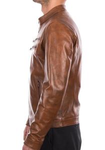 Veste de moto de style motard classique en cuir d'agneau véritable souple vêtements de sport imperméables veste en cuir véritable à la mode - Product Image 3