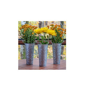 Florero de METAL galvanizado de dos tonos para el hogar, nuevo jarrón de METAL para decoración de jardín, nuevo aspecto - Product Image 5