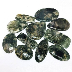 Natural Stone <b>Moss</b> Agate Crystal Mix Shape Loose Gemstone Cabochon Healing Crystal Gemstone All Shapes Cabochon Healing Stones - Product Image 1