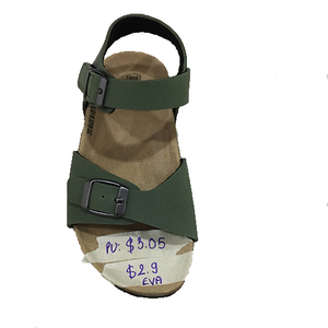 Sandalias de niña de corcho EVA PU de alta calidad, Sandalias planas de verano, característica antideslizante, hebilla de peso ligero, diseño de correa de cierre - Product Image 2