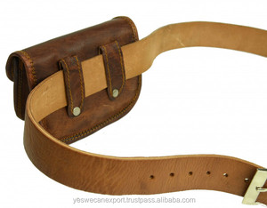 2024 Vintage hecho a mano cuero genuino Bum Belt Dipper Coin Bag Durable Zipper-Closed estilo moderno mejor precio para uso diario - Product Image 4