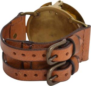 Vintage Nautical Steampunk Sundial <b>Compass</b> Wrist <b>Watch</b> W/Leather Bracelet Handmade Collection 2.5 Inch Antique Item - Product Image 4