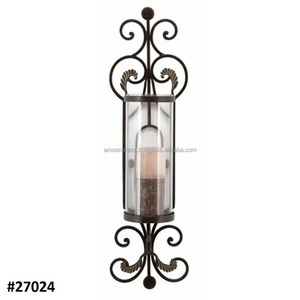 Portavelas decorativo montado en la pared para el hogar, candelabro decorativo de pared en Metal, portavelas de diseño clásico - Product Image 3