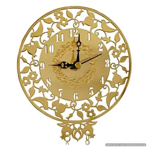 清洁抛光金色装饰风格花式批发最优质现代标准时钟批发
