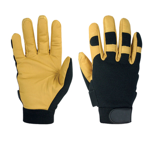 Gants de frappeur de baseball/softball personnalisés Budi Makmur BG en cuir de chèvre jaune et noir, doux et confortables, vente en gros - Product Image 1