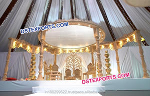 Piliers en bois pour mariage, mandap traditionnel, artisanat en bois, mandap en gros, ensemble de mandap pour mariage, vente en gros en Australie, vente en gros aux États-Unis - Product Image 5