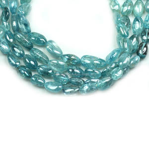 Cuentas de corte de Aguamarina inusuales, cuentas de cristal indio sueltas azules, fabricación de joyas hechas a mano, técnicas de Murano con forma de caída - Product Image 4