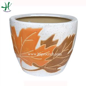 Pots de fleurs classiques du Vietnam, pot de jardin en céramique d'intérieur, lot de 3 (HG 19- 367/3) - Product Image 4