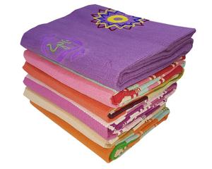 Alfombra de Yoga Antideslizante Tejida 100% Algodón Hecha en India, Tapete de Ejercicio Premium de 200x70 cm para Entusiastas - Product Image 2