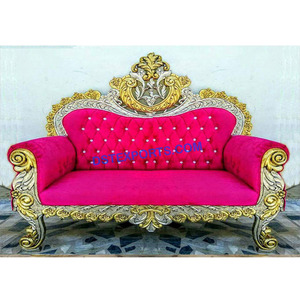Boda Maharaja sofá modelo 2018 Shahi boda chapado en oro sofá las bodas indias sofá - Product Image 1