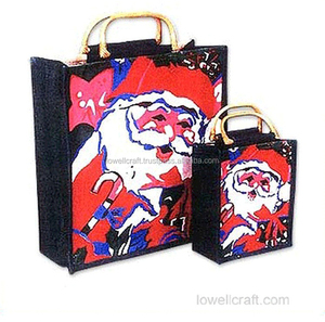 Santa Claus Non Woven Shopping <b>Bag</b> With Rope Handle <b>Medium</b> <b>Size</b> Gift <b>Bag</b> Cartoon Pattern - Product Image 1