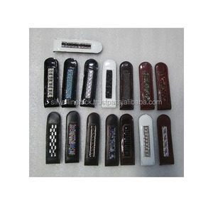 Clip de bota de cuero para bota de equitación negro tamaño libre muchos cristales en muchos diseños. - Product Image 2