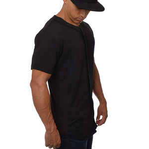 เสื้อเบสบอลแฟชั่นผู้ชายสีดำแบบกำหนดเองเสื้อเจอร์ซีย์เสื้อแขนสั้นแห้งเร็วออกแบบได้ตามต้องการ - Product Image 2