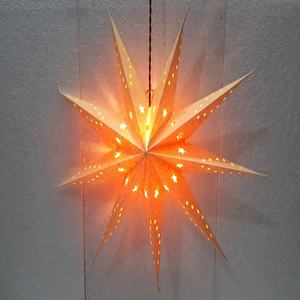 Neuf pointeurs décorations de noël lampes étoiles en papier batik d'Inde lanternes étoiles en papier batik neuf étoiles en papier pointeur - Product Image 2