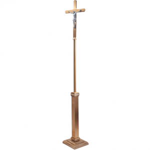 Croix en laiton dorée de 85 pouces / Croix debout Crucifix - Product Image 2