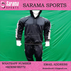 Traje negro con rayas blancas con avión/bordado/serigrafía, con logotipo y diseño personalizados, - Product Image 2