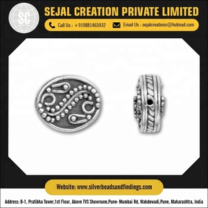 Cuentas sueltas de plata de alta calidad B168, hallazgos de joyería al por mayor, componentes, accesorios, cuentas de Metal - Product Image 6