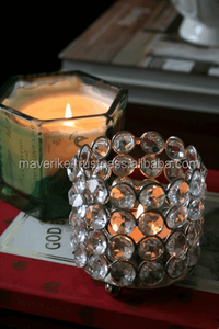 Bougie votive en métal en cristal doré pour la maison et le mariage - Product Image 4