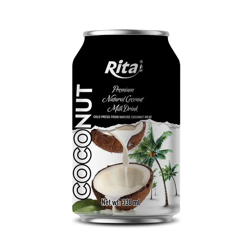 330ml Canned Premium Quality Natural Coconut Milk Free Design Label Best Price Detox Your Body Young Coconut Beverage