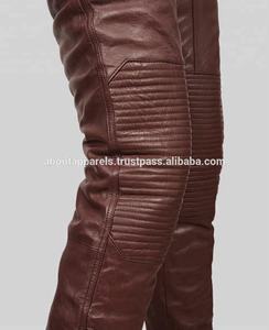 กางเกงหนังแกะแท้สั่งตัดราคาถูกสำหรับผู้ชาย กันน้ำ ใส่ได้ในฤดูหนาว มีห้ากระเป๋า สีดำ - Product Image 4