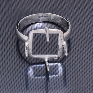 Forma cuadrada Lisa 925 Diseño de punta de plata esterlina Encontrar anillo Joyería Anillo de moda para mayorista unisex POR CASA DE PLATA - Product Image 1
