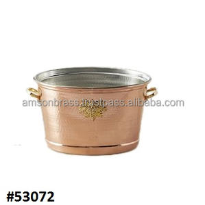 ถังน้ำแข็งทรงรีสีเงินตอกลายสำหรับแช่แชมเปญหรือไวน์ บรรจุได้ 6 ขวด - Product Image 6